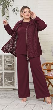 Picture of 3 PIECE ELEGANT SUIT WITH LACE - QUALITY PLUS SIZE DESIGN